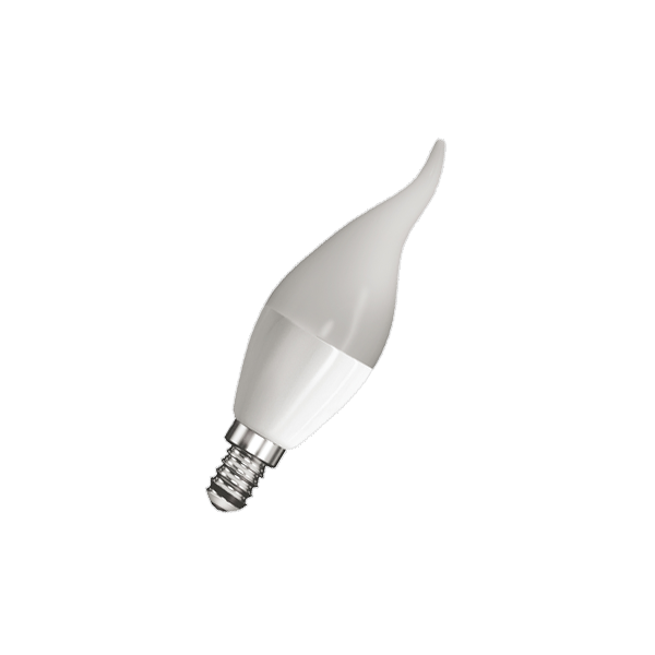 FL-LED CA37 5.5W E14 2700К 220V 510Лм 37*108мм FOTON_LIGHTING  -  лампа свеча на ветру