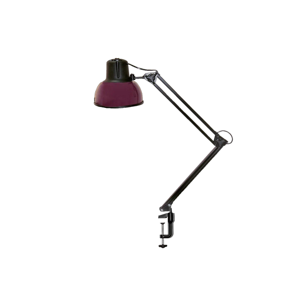 Бета-К НДБ37-60-159 (220В, 60Вт, ЛОН/LED Е27, на струбцине МС)  настол., без лампы, фиолетовый