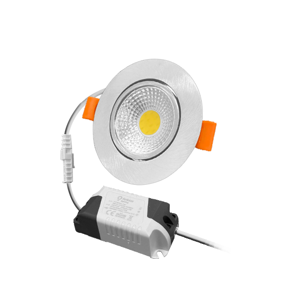 7W/2700K Хром 560Lm | Светодиодный светильник встраиваемый поворотный | FL-LED Consta B Aluminium FOTON LIGHTING