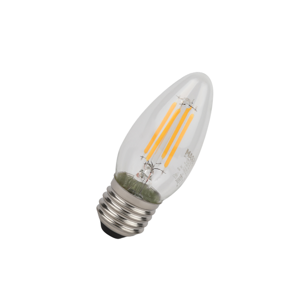 4W/2700K (=40W) E27 230V  LED Star 5Y  FILAMENT прозрачная - Светодиодная филаментная лампа Свеча OSRAM