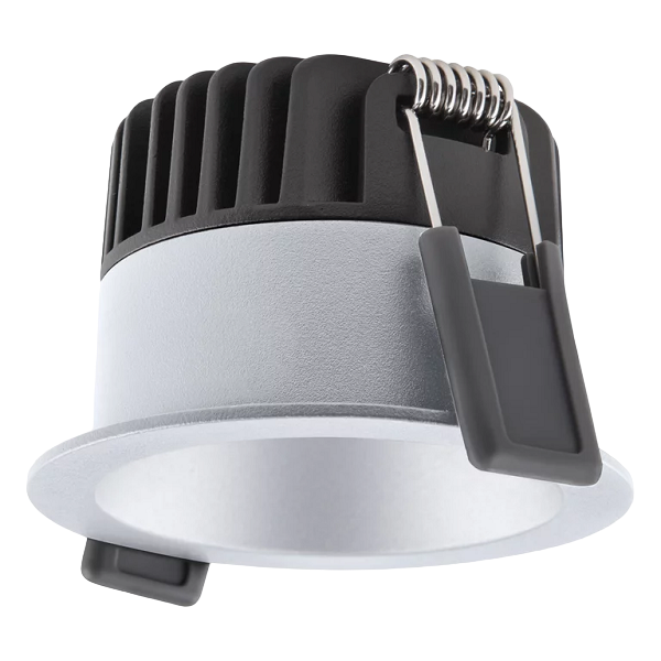 SPOT DK FIX P  8W/930  DIM (Отсечка) 36° IP44 680Lm d81(68)x54  DIP-перекл - серый LED свет-к LEDV
