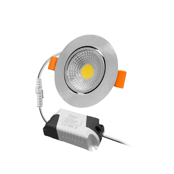 7W/6400K Хром Матовый 560Lm | Светодиодный светильник встраиваемый поворотный | FL-LED Consta B Nikel FOTON LIGHTING