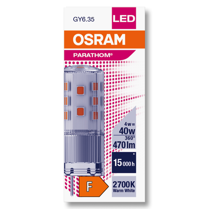 4W/827 (=40W) GY6.35  12V PARATHOM  470Lm  d18x50  - LED лампа OSRAM