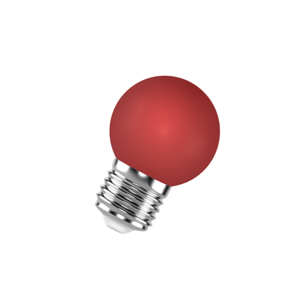 FL-LED DECO-GL45 1W E27    RED      230V  E27 красный (LED шарик) FOTON  -  лампа