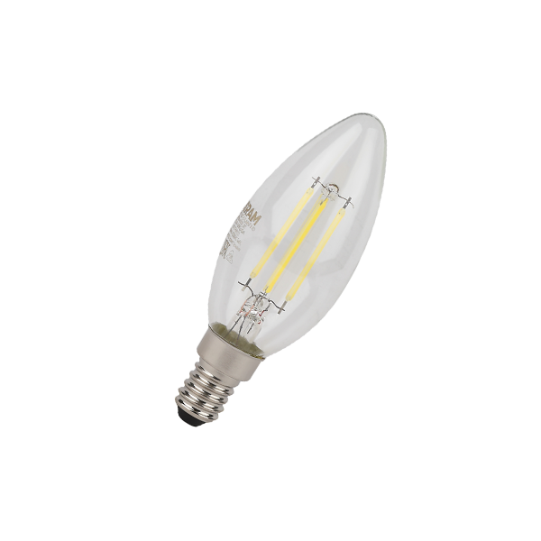 5W/2700K (=60W) E14 230V  LED STAR 5Y FILAMENT прозрачная - Светодиодная филаментная лампа Свеча OSRAM