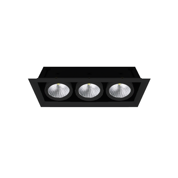 3x30W/4000K | 7200Lm / Чёрный / FL-LED Grille-111-3 | - Светодиодный карданный светильник FOTON LIGHTING