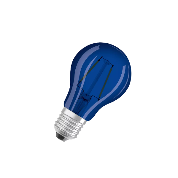 2.5W/190 (=15W) E27 Синий LED STAR 230V CL A15 - Светодиодная филаметная лампа синяя OSRAM