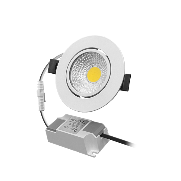 7W/2700K Белый 560Lm | Светодиодный светильник встраиваемый поворотный | FL-LED Consta B White FOTON LIGHTING