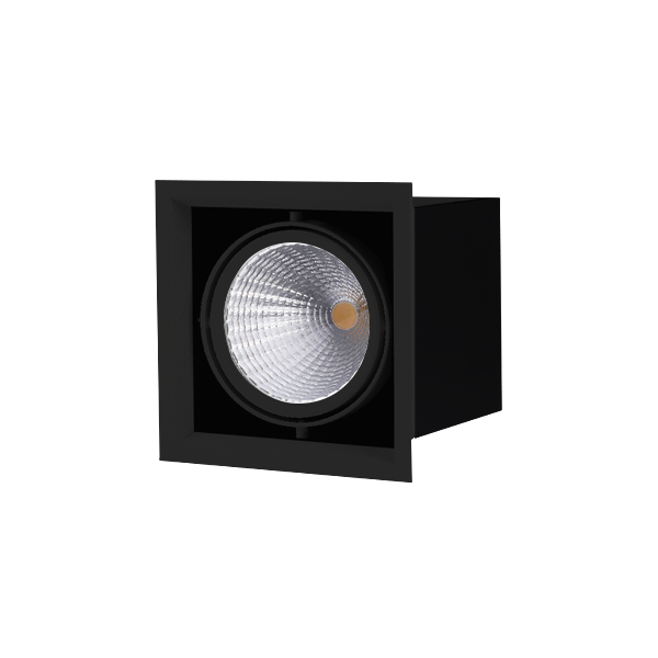 1x30W/4000K | 2400Lm / Чёрный / FL-LED Grille-111-1 | - Светодиодный карданный светильник FOTON LIGHTING