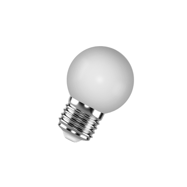FL-LED DECO-GL45 1W E27    WHITE   230V  E27 6400К (LED шарик) FOTON  -  лампа
