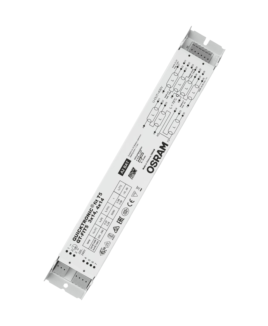 QT-FIT5 3X14, 4X14/198-264V  280x40x21mm - ЭПРА для люминесцентной лампы Т5 OSRAM