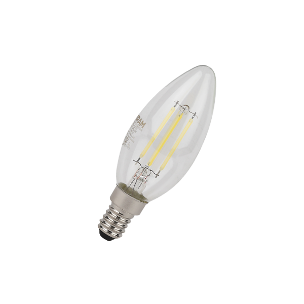 4W/6500K (=40W) E14 230V  LED Star 5Y FILAMENT прозрачная - Светодиодная филаментная лампа Свеча OSRAM