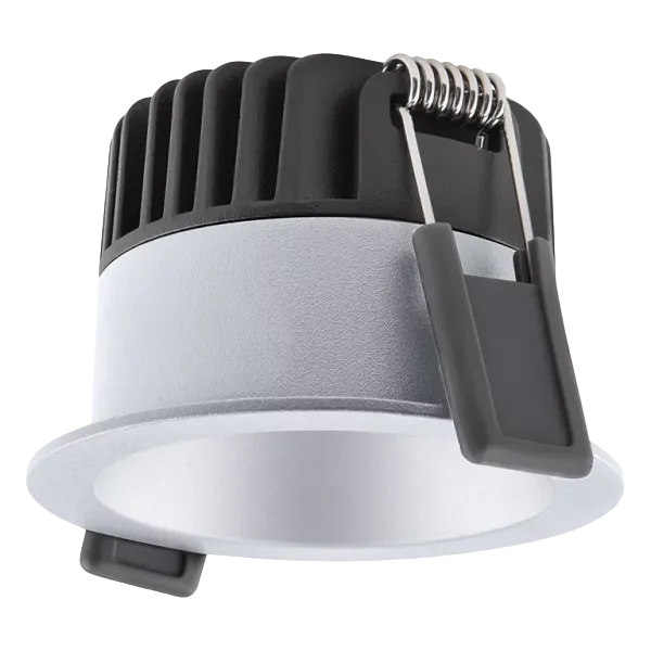 SPOT DK FIX P  8W/930  DIM (Отсечка) 36° IP44 680Lm d81(68)x54  DIP-перекл - серый LED свет-к LEDV