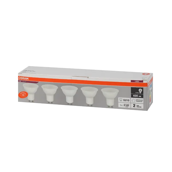 PAR16 5SW/4000K(=35W) GU10 230V (Экопак 5шт) - Светодиодная лампа OSRAM LED Value PAR16