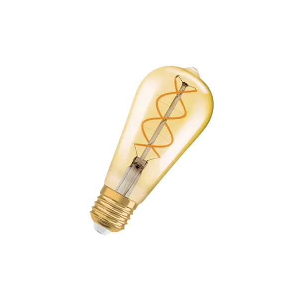 4.5W/2000K(=25W)  DIM E27 Vintage 1906  Edison GOLD  FILAMENT  140x64мм - Светодиодная филаментная винтажная лампа Эдисон OSRAM