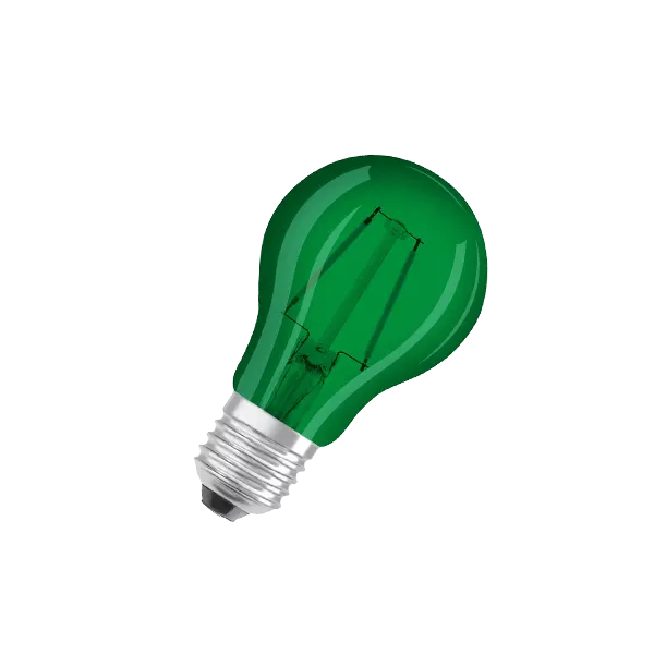 2.5W/175 (=15W) E27 Зелёный LED STAR 230V CL A15 - Светодиодная филаментная лампа зелёная OSRAM
