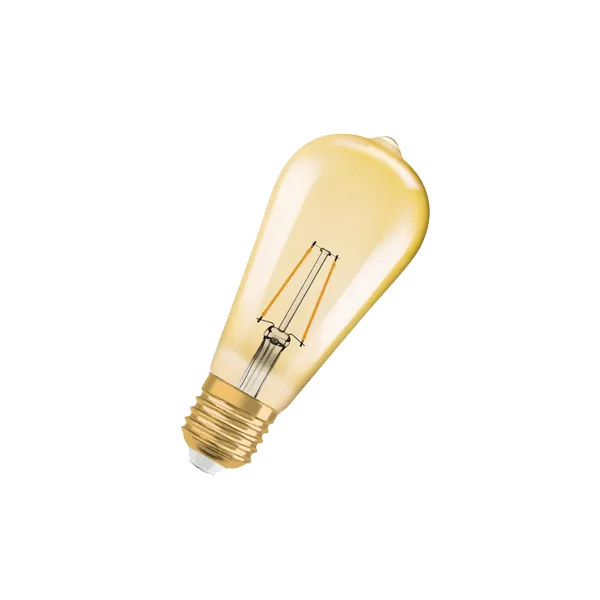 1906   2.5W/2400K(=21W) E27 230V FILAMENT GOLD - Светодиодная филаментная лампа винтажная OSRAM