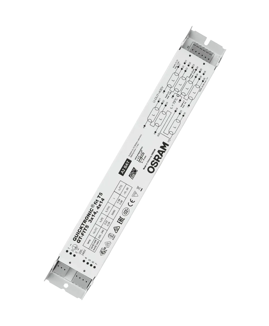 QT-FIT5 3X14, 4X14/198-264V  280x40x21mm - ЭПРА для люминесцентной лампы Т5 OSRAM