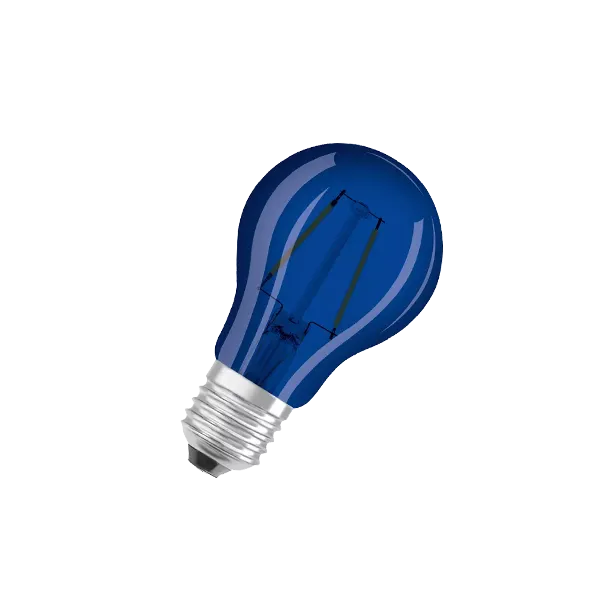 2.5W/190 (=15W) E27 Синий LED STAR 230V CL A15 - Светодиодная филаментая лампа синяя OSRAM